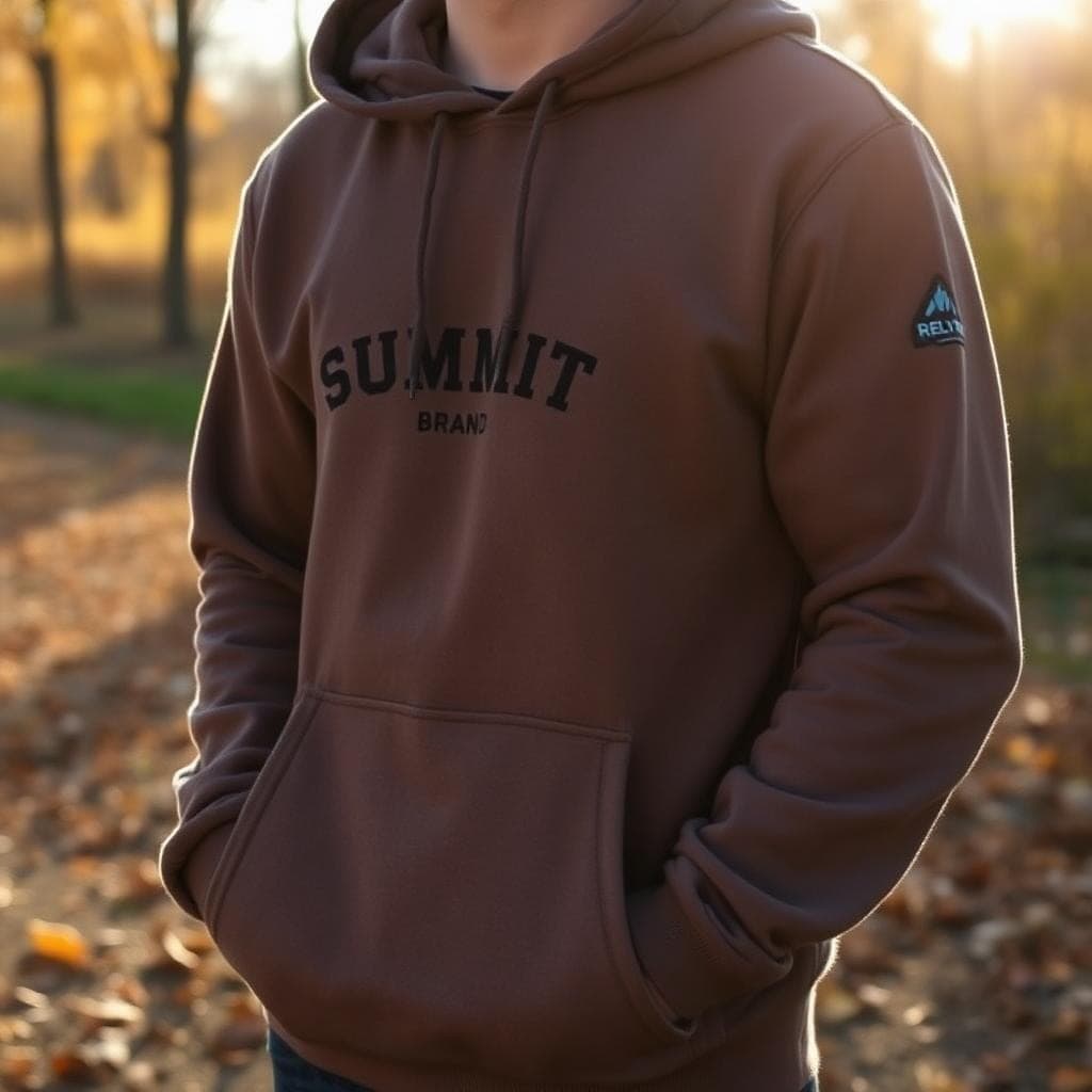 Branded sweatshirts being worn in action by recipients