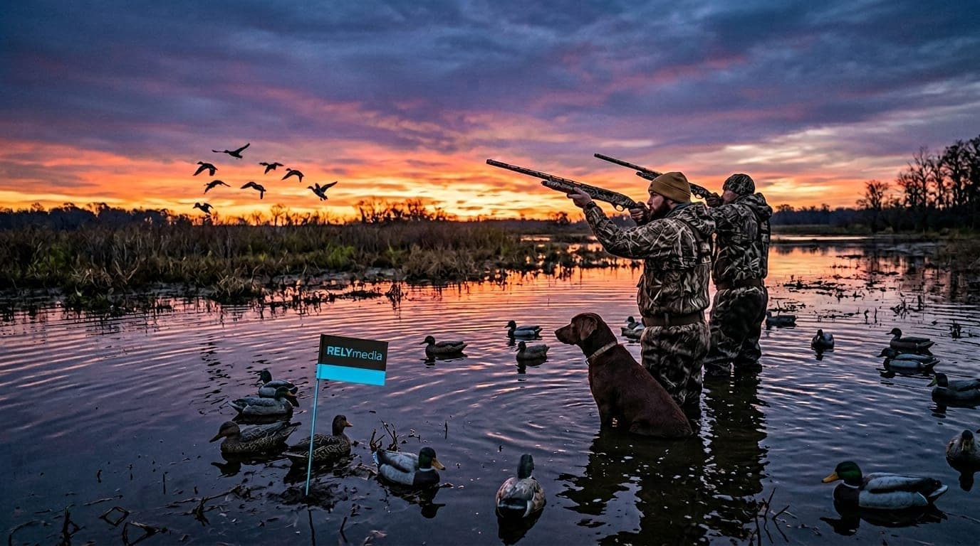 Duck hunting at dawn