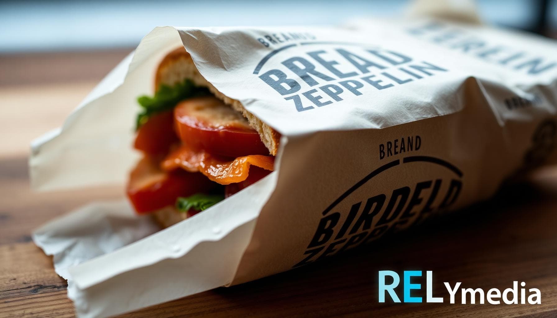 Fresh wrap sandwich on the counter