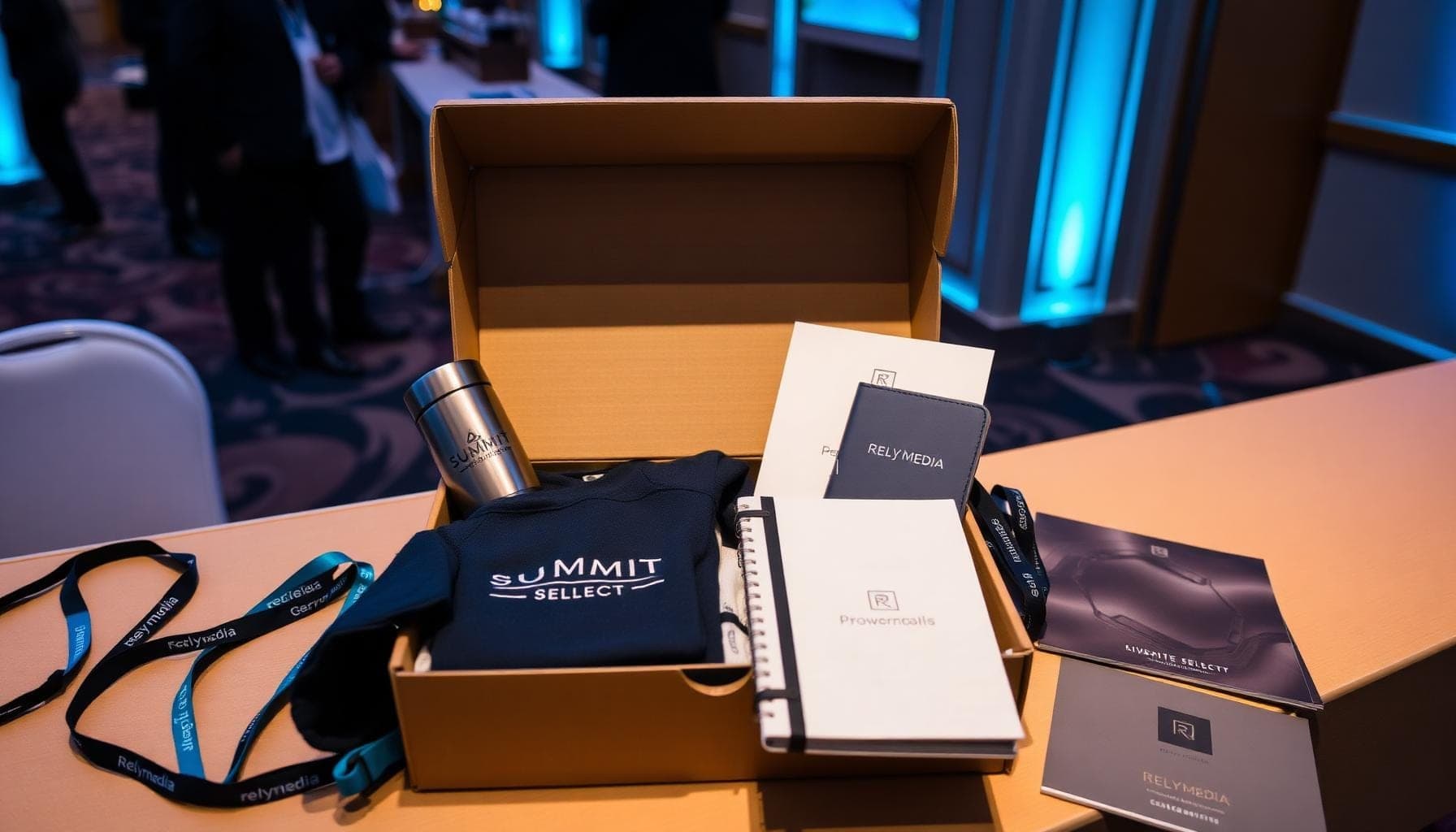 Conference swag for speakers, sponsors, and exhibitors