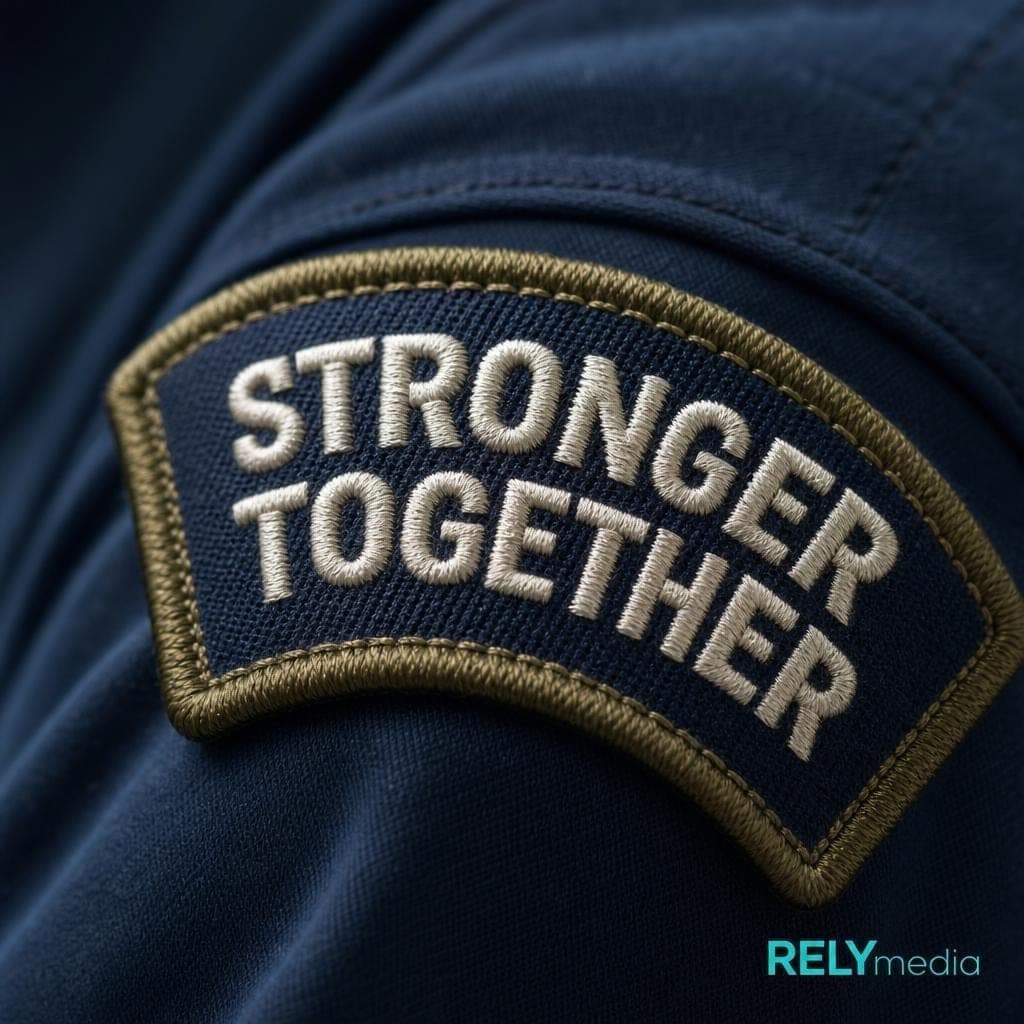 Close-up of a police unit patch