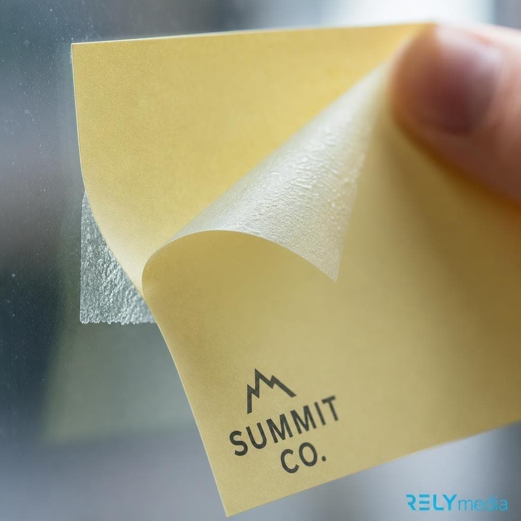 Close-up of sticky note adhesive